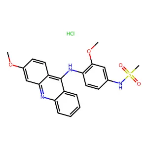 Methanesulfonamide, N-(3-methoxy-4-((3-methoxy-9-acridinyl)amino)phenyl)-, monohydrochloride structure