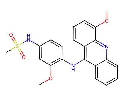 Methanesulfonanilide, 3'-methoxy-4'-((4-methoxy-9-acridinyl)amino)- structure