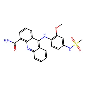 Methanesulfonanilide, 4'-((4-carbamoyl-9-acridinyl)amino)-3'-methoxy- structure