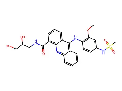 4-acridinecarboxamide,n-9-((2-methoxy-4-( - structure
