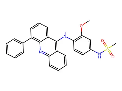 Methanesulfonanilide, 3'-methoxy-4'-((4-phenyl-9-acridinyl)amino)- structure