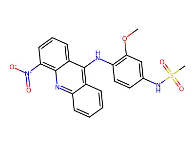 Methanesulfonanilide, 3'-methoxy-4'-((4-nitro-9-acridinyl)amino)- structure