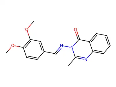 3-[(3,4-Dimethoxyphenyl)methylideneamino]-2-methylquinazolin-4-one structure