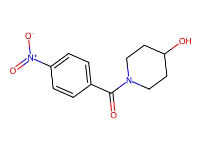 (4-Hydroxypiperidin-1-yl)-(4-nitrophenyl)methanone structure