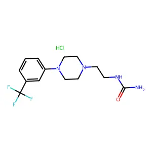 Urea, (2-(4-(3-(trifluoromethyl)phenyl)-1-piperazinyl)ethyl)-, monohydrochloride structure