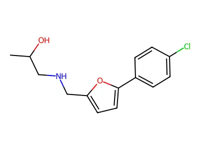 1-({[5-(4-Chlorophenyl)-2-furyl]methyl}amino)-2-propanol structure