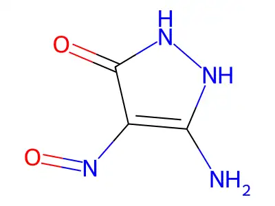5-Amino-4-nitroso-1,2-dihydro-3H-pyrazol-3-one structure