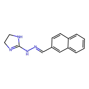 (E)-2-(2-(Naphthalen-2-ylmethylene)hydrazinyl)-4,5-dihydro-1H-imidazole structure
