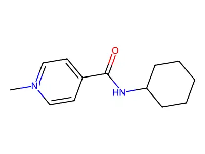 4-[(Cyclohexylamino)carbonyl]-1-methylpyridinium structure