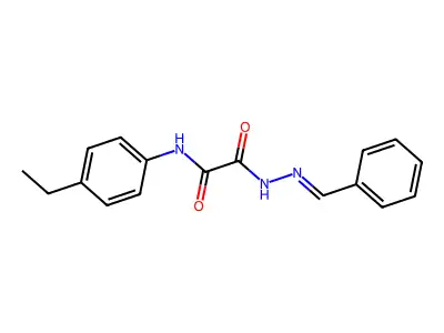 N'-(benzylideneamino)-N-(4-ethylphenyl)oxamide structure