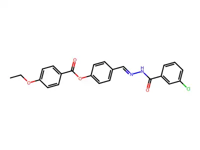 [4-[[(3-Chlorobenzoyl)hydrazinylidene]methyl]phenyl] 4-ethoxybenzoate structure