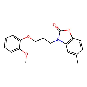 3-[3-(2-Methoxy-phenoxy)-propyl]-5-methyl-3H-benzooxazol-2-one structure