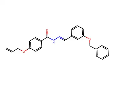 N-[(3-phenylmethoxyphenyl)methylideneamino]-4-prop-2-enoxybenzamide structure