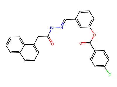 [3-[[(2-Naphthalen-1-ylacetyl)hydrazinylidene]methyl]phenyl] 4-chlorobenzoate structure