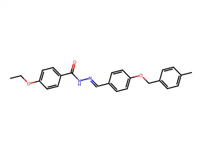 4-ethoxy-N-[[4-[(4-methylphenyl)methoxy]phenyl]methylideneamino]benzamide structure