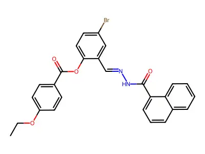 [4-bromo-2-[(naphthalene-1-carbonylhydrazinylidene)methyl]phenyl] 4-ethoxybenzoate structure