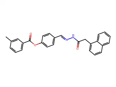 [4-[[(2-Naphthalen-1-ylacetyl)hydrazinylidene]methyl]phenyl] 3-methylbenzoate structure
