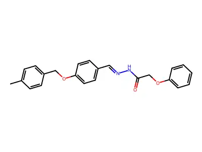 N-[[4-[(4-methylphenyl)methoxy]phenyl]methylideneamino]-2-phenoxyacetamide structure