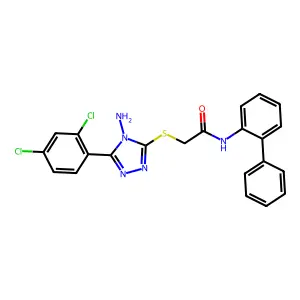 2-{[4-amino-5-(2,4-dichlorophenyl)-4H-1,2,4-triazol-3-yl]sulfanyl}-N-(biphenyl-2-yl)acetamide structure