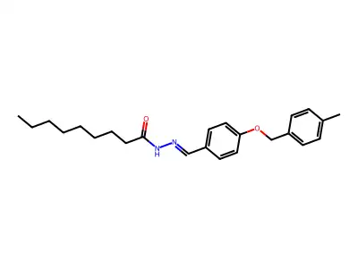 N-[[4-[(4-methylphenyl)methoxy]phenyl]methylideneamino]nonanamide structure