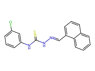 1-naphthaldehyde N-(3-chlorophenyl)thiosemicarbazone structure