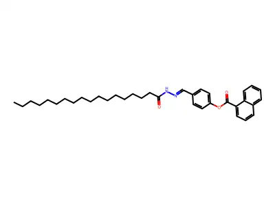 [4-[(Octadecanoylhydrazinylidene)methyl]phenyl] naphthalene-1-carboxylate structure