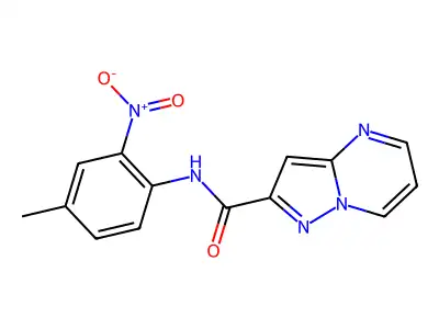 N-(4-methyl-2-nitrophenyl)pyrazolo[1,5-a]pyrimidine-2-carboxamide structure