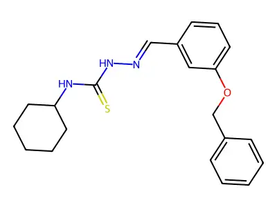 1-Cyclohexyl-3-[(3-phenylmethoxyphenyl)methylideneamino]thiourea structure