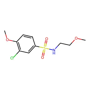 3-chloro-4-methoxy-N-(2-methoxyethyl)benzenesulfonamide structure