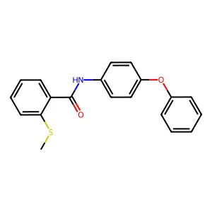 2-methylsulfanyl-N-(4-phenoxyphenyl)benzamide structure
