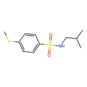 N-(2-methylpropyl)-4-methylsulfanylbenzenesulfonamide structure