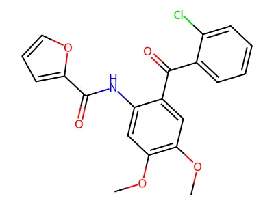 N-[2-(2-chlorobenzoyl)-4,5-dimethoxyphenyl]furan-2-carboxamide structure