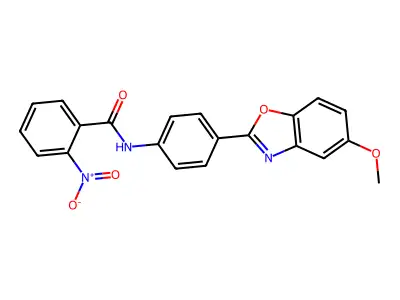 N-[4-(5-methoxy-1,3-benzoxazol-2-yl)phenyl]-2-nitrobenzamide structure