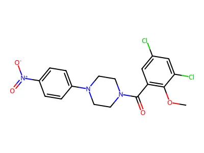 (3,5-Dichloro-2-methoxyphenyl)[4-(4-nitrophenyl)piperazin-1-yl]methanone structure