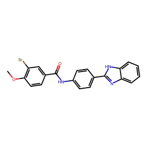 N-[4-(1H-benzimidazol-2-yl)phenyl]-3-bromo-4-methoxybenzamide structure