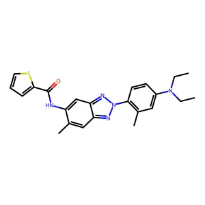 N-[2-[4-(diethylamino)-2-methylphenyl]-6-methylbenzotriazol-5-yl]thiophene-2-carboxamide structure