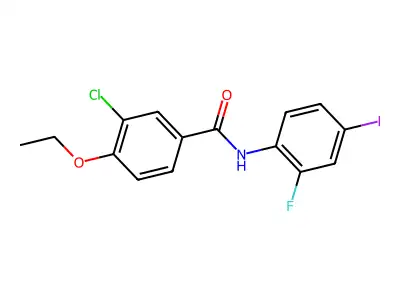 3-chloro-4-ethoxy-N-(2-fluoro-4-iodophenyl)benzamide structure