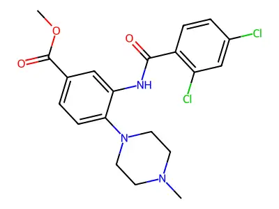 Methyl 3-[(2,4-dichlorobenzoyl)amino]-4-(4-methylpiperazin-1-yl)benzoate structure