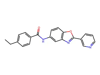 4-ethyl-N-(2-pyridin-3-yl-1,3-benzoxazol-5-yl)benzamide structure