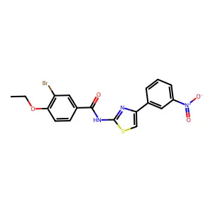 3-bromo-4-ethoxy-N-[4-(3-nitrophenyl)-1,3-thiazol-2-yl]benzamide structure