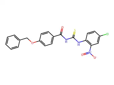 N-[(4-chloro-2-nitrophenyl)carbamothioyl]-4-phenylmethoxybenzamide structure