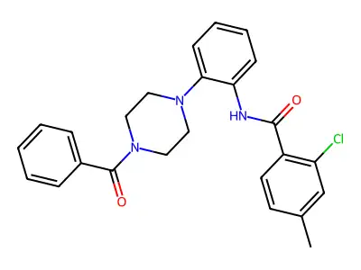 N-[2-(4-benzoylpiperazin-1-yl)phenyl]-2-chloro-4-methylbenzamide structure