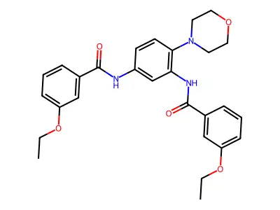 3-ethoxy-N-[3-[(3-ethoxybenzoyl)amino]-4-morpholin-4-ylphenyl]benzamide structure