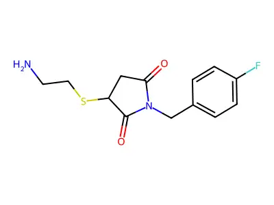 3-[(2-Aminoethyl)thio]-1-(4-fluorobenzyl)-2,5-pyrrolidinedione structure