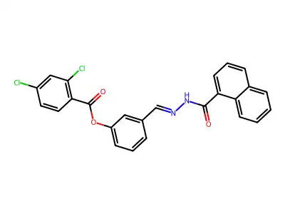 [3-[(Naphthalene-1-carbonylhydrazinylidene)methyl]phenyl] 2,4-dichlorobenzoate structure