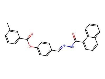 [4-[(Naphthalene-1-carbonylhydrazinylidene)methyl]phenyl] 3-methylbenzoate structure