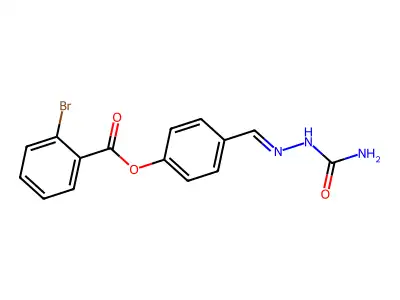 [4-[(Carbamoylhydrazinylidene)methyl]phenyl] 2-bromobenzoate structure