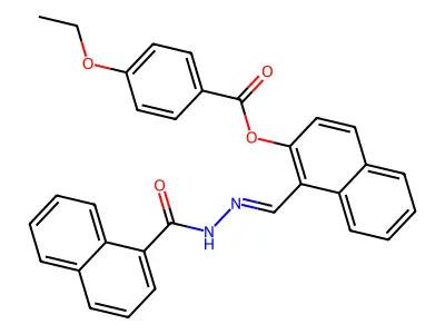 [1-[(naphthalene-1-carbonylhydrazinylidene)methyl]naphthalen-2-yl] 4-ethoxybenzoate structure