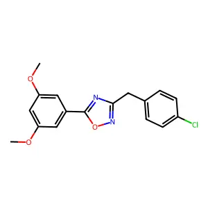 3-(4-Chlorobenzyl)-5-(3,5-dimethoxyphenyl)-1,2,4-oxadiazole structure
