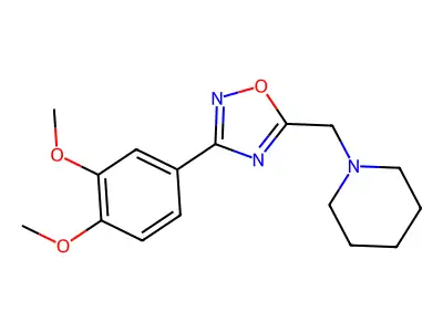 1-{[3-(3,4-Dimethoxyphenyl)-1,2,4-oxadiazol-5-yl]methyl}piperidine structure